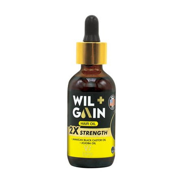 Wil+Gain Hair Oil 2X Strength with Jamaican Black Castor Oil & Jojoba Oil – 2 oz - ANNS BEAUTY SUPPLY